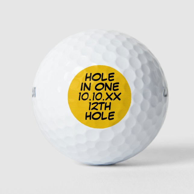 Pelotas De Golf Hoyo en Uno Personalizado Moderno (Anverso)