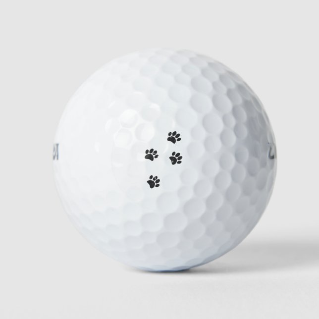 Pelotas De Golf Huellas de pezuña de perro angustiado (Anverso)