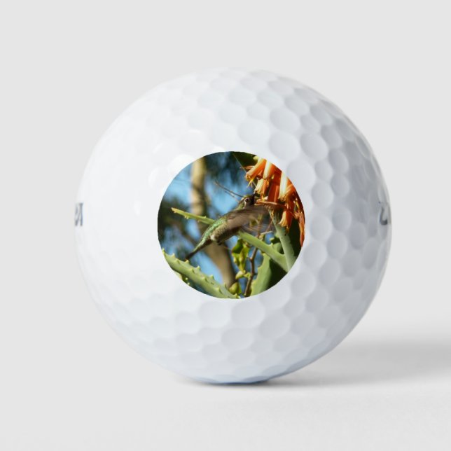Pelotas De Golf Hummingbird de color negro en vuelo (Anverso)