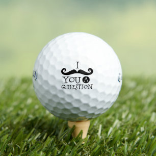 Pelotas De Golf Humor de bigote negro