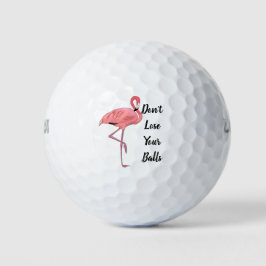 Pelotas De Golf Humor de golf personalizado Flamingo rosa