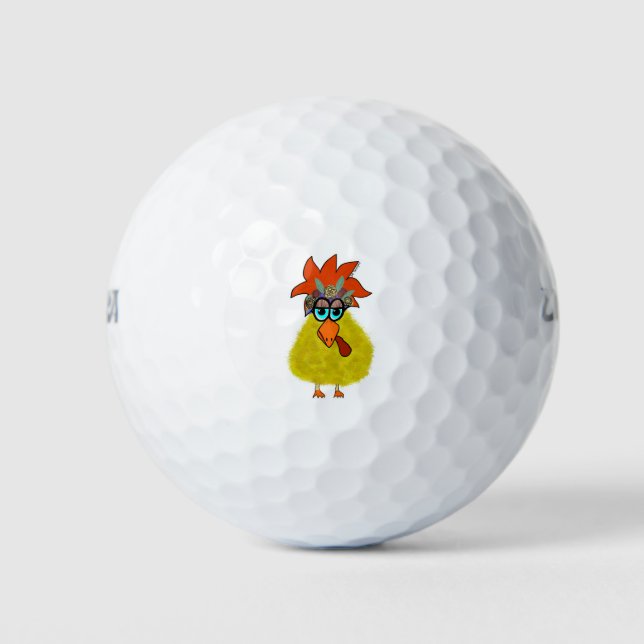 Pelotas De Golf Humor de pollo (Anverso)