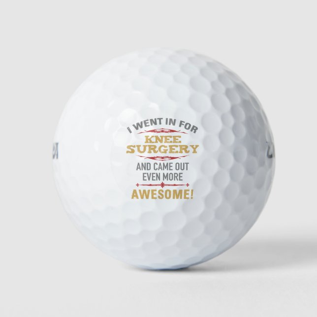 Pelotas De Golf Humor de recuperación de cirugía de rodilla (Anverso)