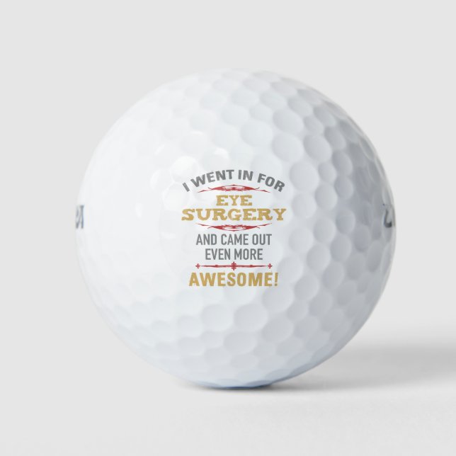 Pelotas De Golf Humor de recuperación de cirugía ocular (Anverso)