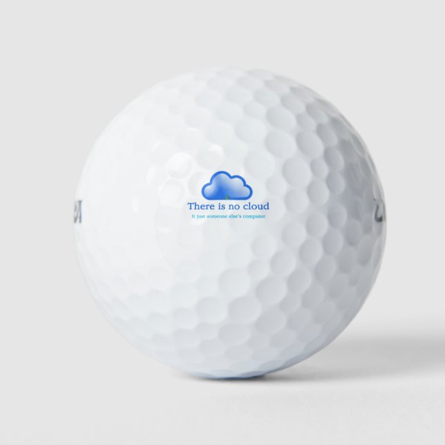 Pelotas De Golf Humor tecnológico divertido No hay nubes en su com (Anverso)