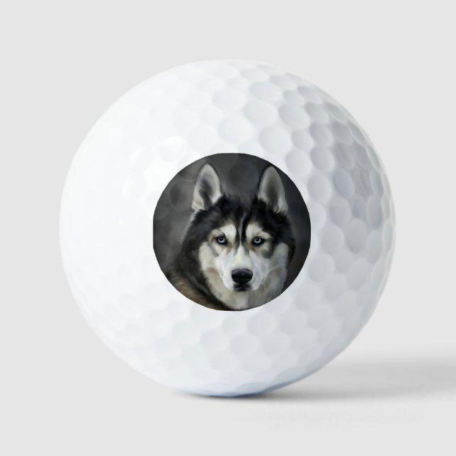 Pelotas De Golf Husky Dog Big Dog Animal Mascota (Anverso)