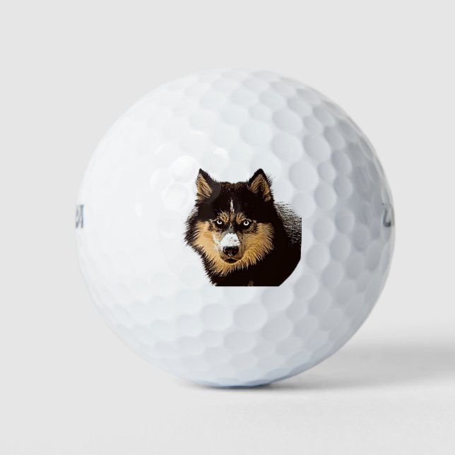 Pelotas De Golf Husky Siberian (Anverso)
