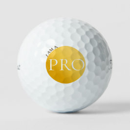 Pelotas De Golf I AM A PRO | Custom Golden Golf Ball