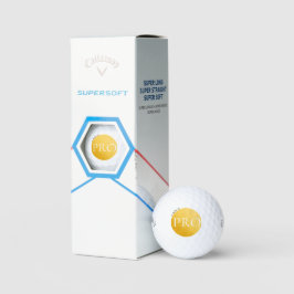 Pelotas De Golf I AM A PRO | Custom Golden Golf Ball 