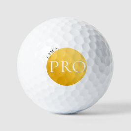 Pelotas De Golf I AM A PRO | Custom Golden Golf Ball 