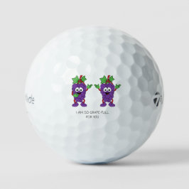 Pelotas De Golf 'I Am So Grape-ful For You' Sweet Playful Charming