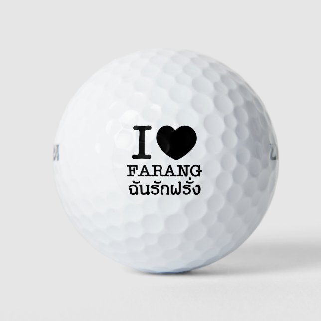 Pelotas De Golf I Black Heart (Love) Farang (Anverso)