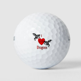 Pelotas De Golf I Heart Dragons