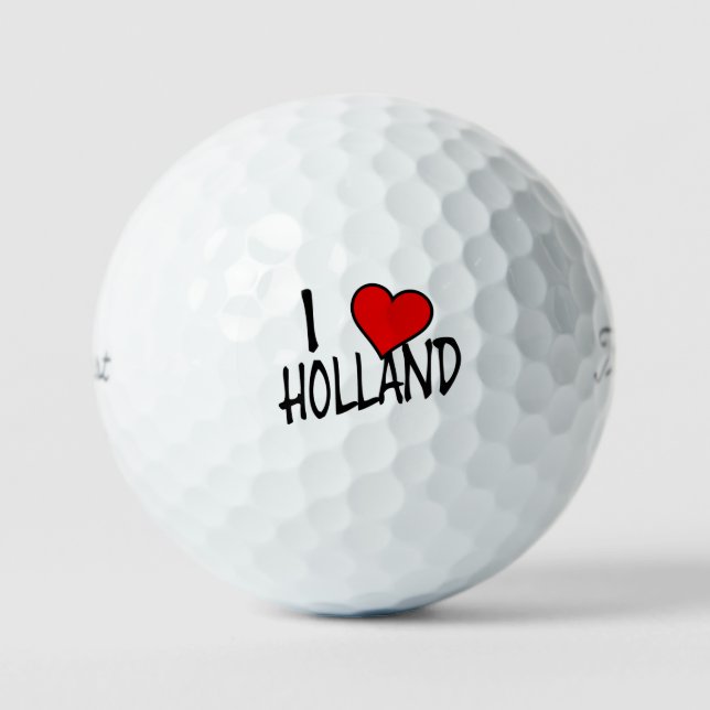 Pelotas De Golf I Heart Holland bk en wtpv1 gbcnt (Anverso)