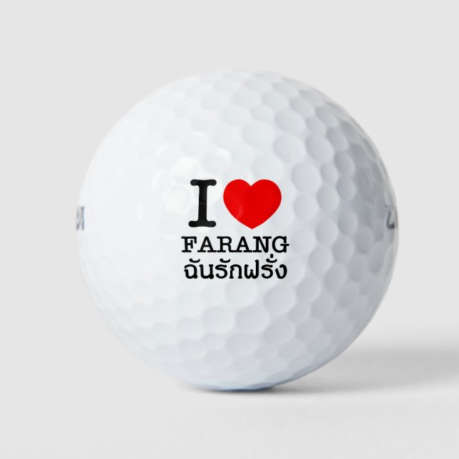 Pelotas De Golf I Heart (Love) Farang (Anverso)