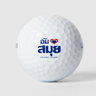 Pelotas De Golf I Heart (Love) Koh Samui + Tailandia
