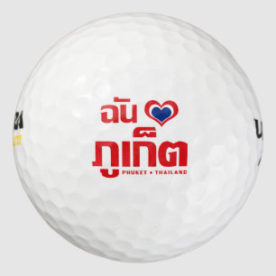 Pelotas De Golf I Heart (Love) Phuket + Tailandia