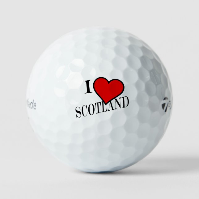 Pelotas De Golf I Heart Scotland bk tmtp5 gbcnt (Anverso)