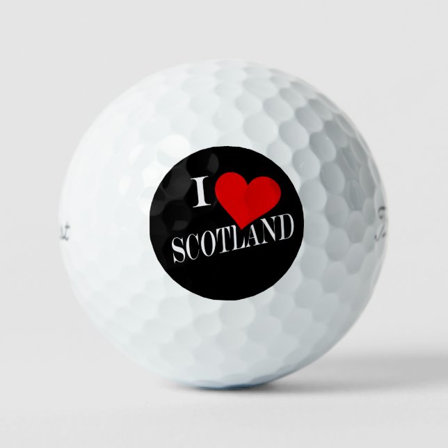 Pelotas De Golf I Heart Scotland con tpv1 gbcnt (Anverso)