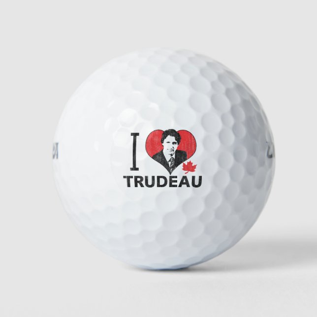 Pelotas De Golf I Heart Trudeau (Anverso)