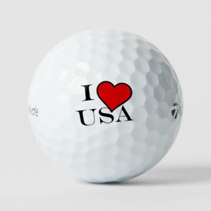 Pelotas De Golf I Heart USA bk tmtp5 gbcnt