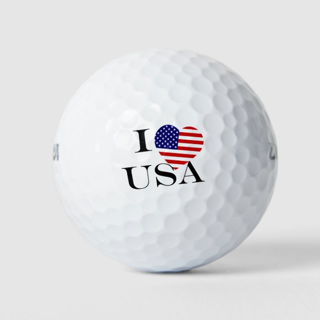 Pelotas De Golf I Heartflag USA bk wu gbcnt (Anverso)