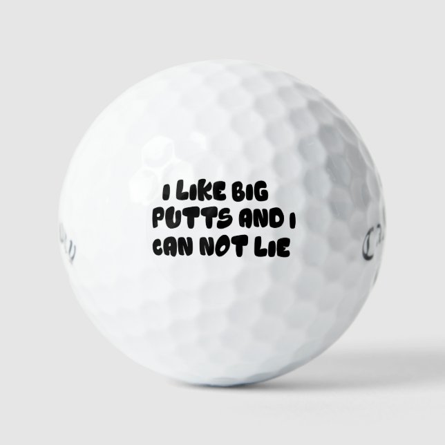 Pelotas De Golf I Like Big Putts Golf Balls - Funny Golf Puns (Anverso)