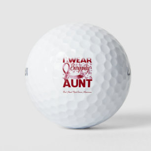 Pelotas De Golf I Wear Burgundy For My Aunt Oral Head Neck Cancer