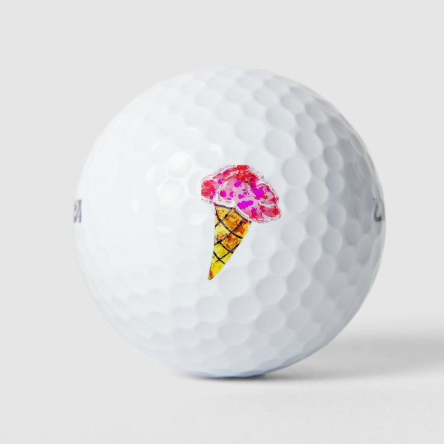 Pelotas De Golf Ice Cream Cone (Anverso)