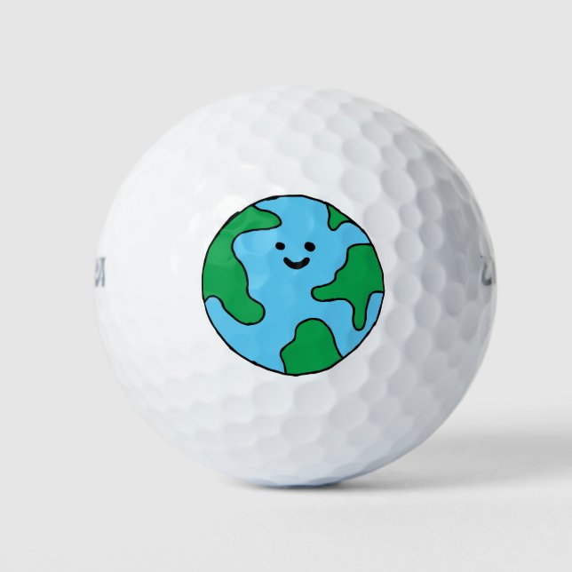 Pelotas De Golf Icono Ecofriendly Happy Earth Clipart Ecofrie (Anverso)