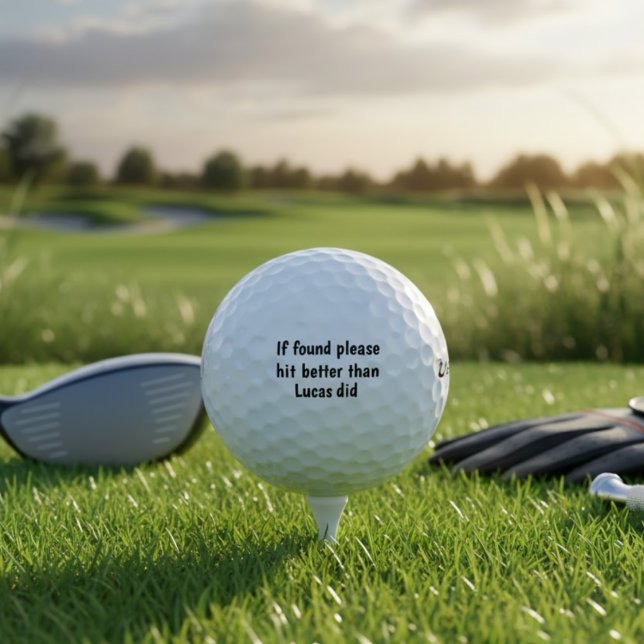 Pelotas De Golf If Found Please Hit Better Than Name Did Customize (Subido por el creador)
