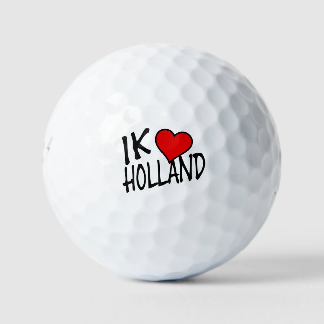 Pelotas De Golf Ik Heart Holland bk en wbe6 gbcnt (Anverso)