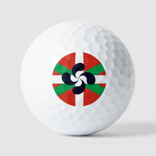 Pelotas De Golf Ikurrina con el símbolo de Lauburu (Anverso)