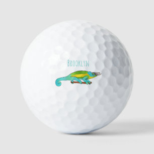Pelotas De Golf Ilustracion chameleon personalizado de Jackson