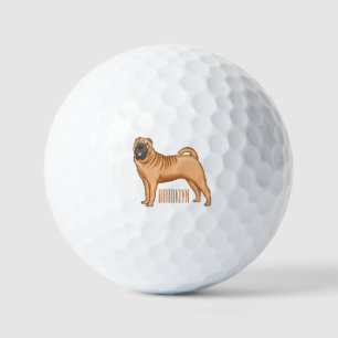 Pelotas De Golf Ilustracion chino de personalizado de perro Shar-P