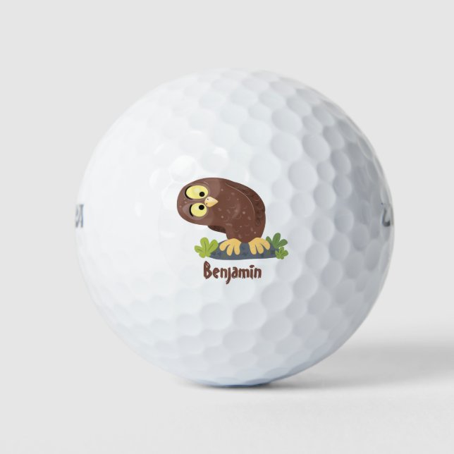 Pelotas De Golf Ilustracion curioso y gracioso de personalizado de (Anverso)