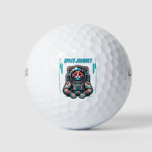 Pelotas De Golf Ilustración de Aventura Galáctica Viaje Espacial