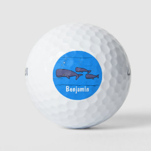 Pelotas De Golf Ilustracion de ballenas personalizados migratorias