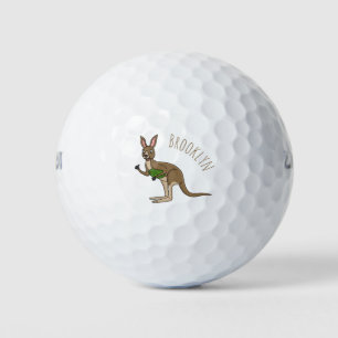 Pelotas De Golf Ilustracion de canguro australiano bastante feliz