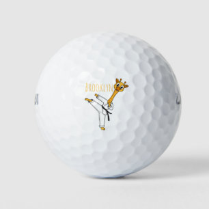 Pelotas De Golf Ilustración de dibujos animados de jirafa de Kung
