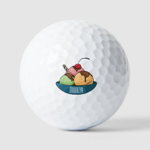 Pelotas De Golf Ilustracion de helado personalizado