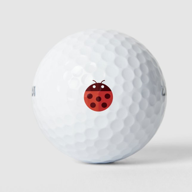 Pelotas De Golf ilustracion de ladybug personalizado (Anverso)