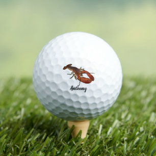 Pelotas De Golf Ilustracion de langosta personalizado