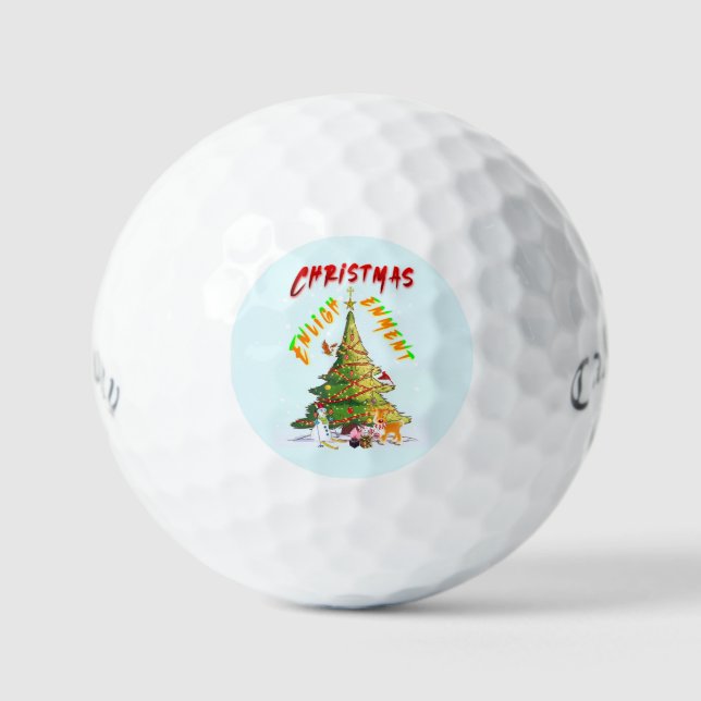 Pelotas De Golf Ilustración de navidades (Anverso)