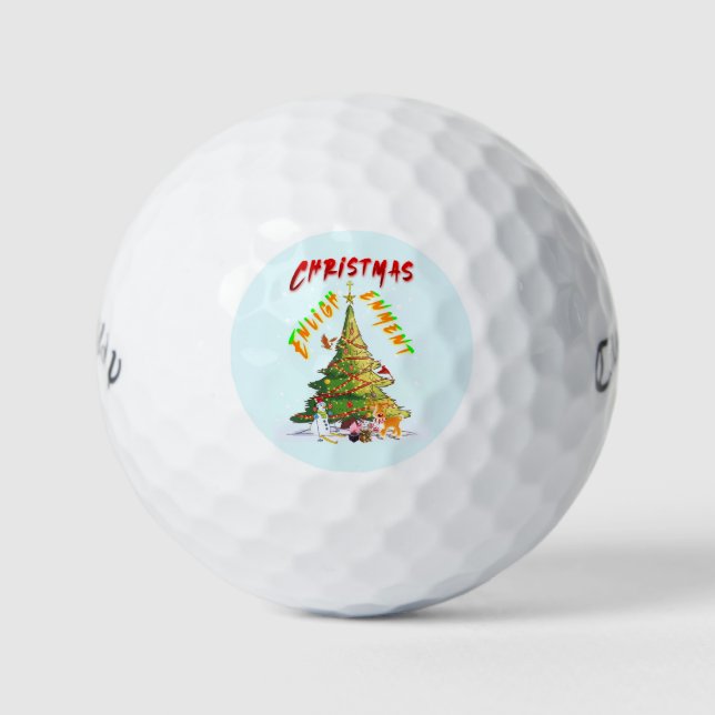 Pelotas De Golf Ilustración de navidades (Anverso)