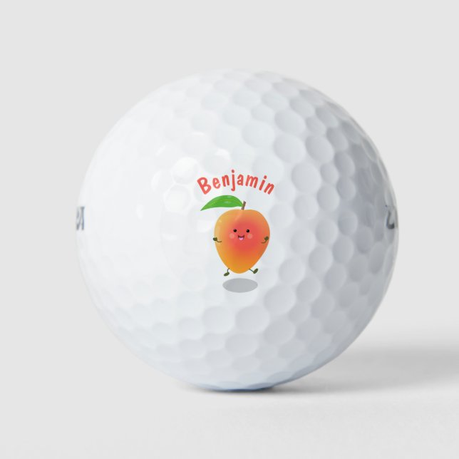 Pelotas De Golf Ilustracion de personalizado amarillo de mango ale (Anverso)