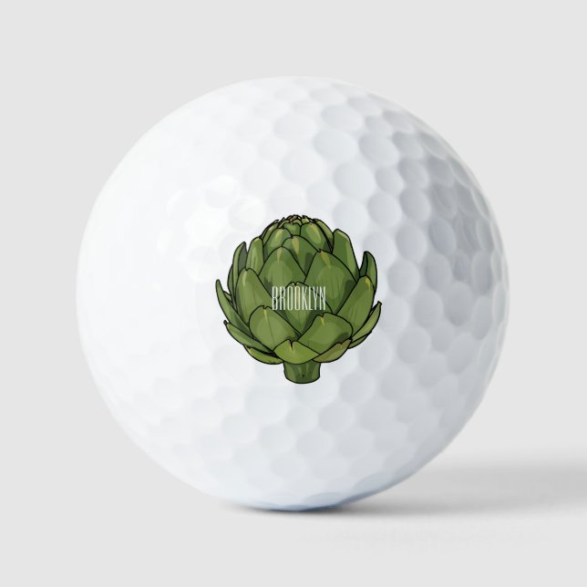 Pelotas De Golf Ilustracion de personalizado Artichoke (Anverso)