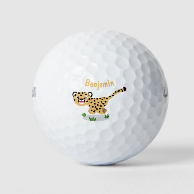 Pelotas De Golf Ilustracion de personalizado con queso lindo (Anverso)