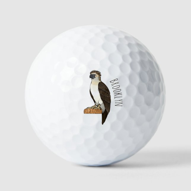 Pelotas De Golf Ilustracion de personalizado de aves águilas de Fi (Anverso)
