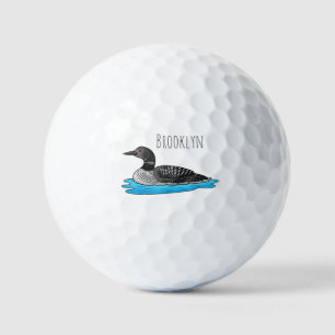 Pelotas De Golf Ilustracion de personalizado de aves de Loon